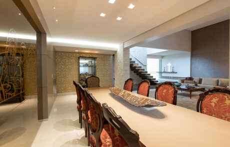 imagem detalhe da mesa de jantar do apartamento Ah, projeto sena arquitetos, arquitetura, decoração, residencial
