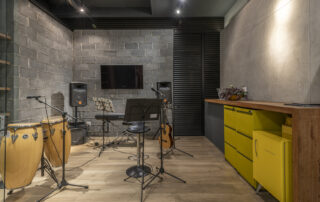 imagem interna studio de musica Garage Studio projeto Sena Arquitetos, arquitetura, decaoracao, projeto residencial