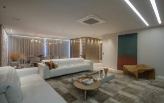 imagem sala de estar e sala de jantar do apartamento panorâmico, arquitetura, sena arquitetos, decoração